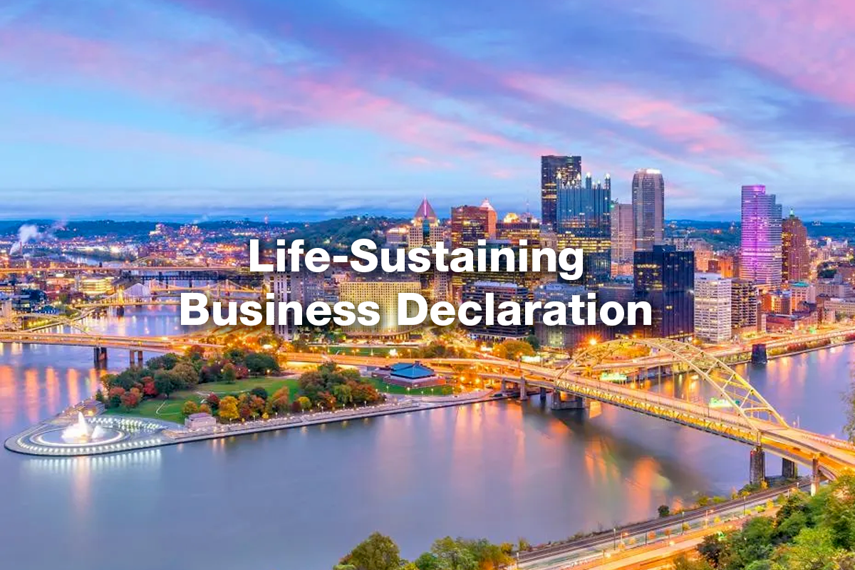 Life-Sustaining Business Declaration