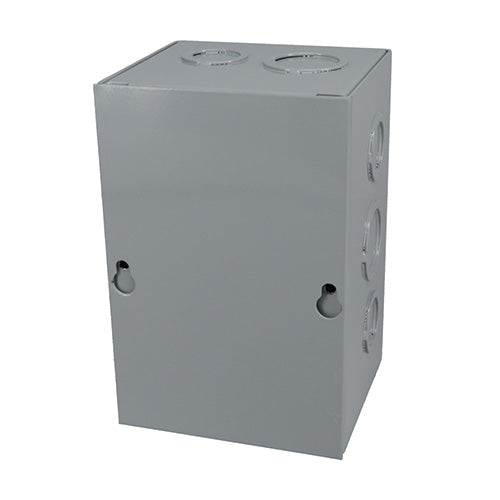 BUD Industries JB-3944-KO Steel NEMA 1 Junction Box – 6" X 4" X 3.5" Gray, 16-Gauge Welded Steel, Knockouts On All Sides, Wall Mountable, Powder Coated
